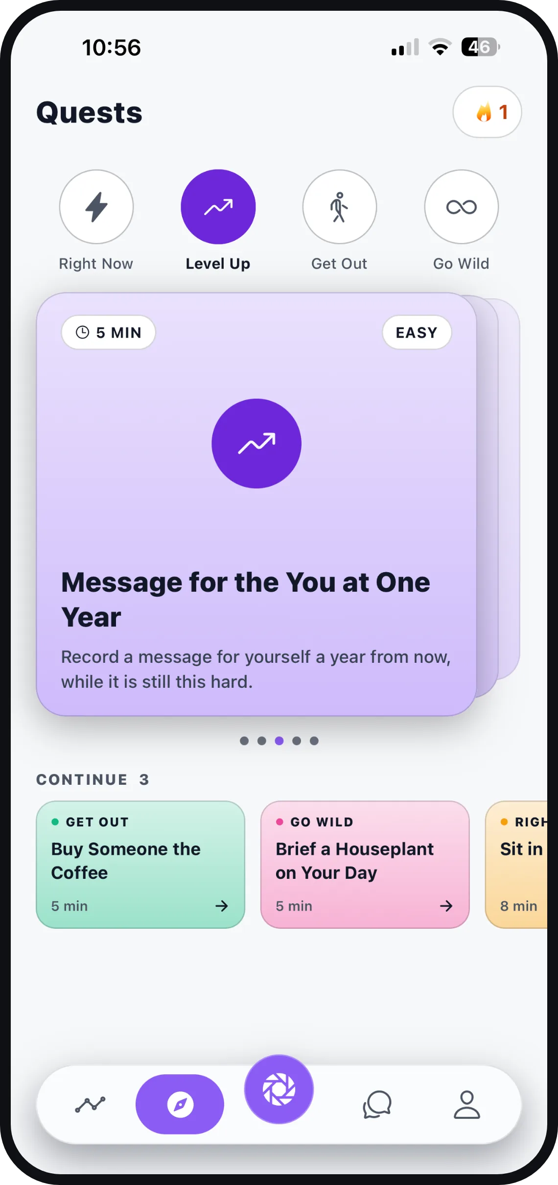 Daily Quests: five minute actions for the moment a craving lands